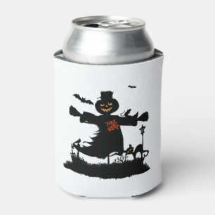 Enfriador De Latas Gracioso diseño de Halloween con espantapájaros