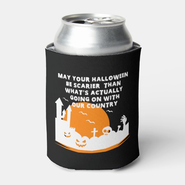 Enfriador De Latas Gracioso disfraz de Halloween (Lata Anverso)