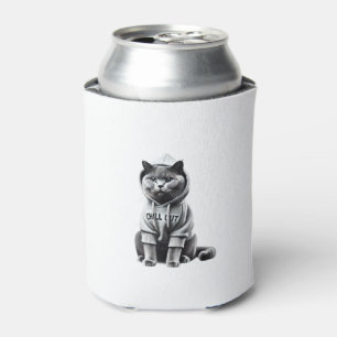 Enfriador De Latas Gracioso gato británico vago Chillin Relajante