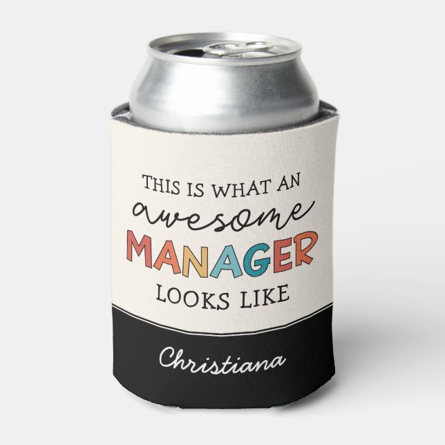 Enfriador De Latas Gracioso Gestor Retro Awesome Personalizado (Lata Anverso)