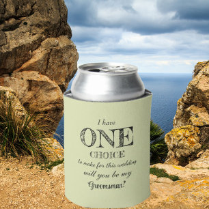 Enfriador De Latas Gracioso - Groomsman Propuesta Una Elección Pistac