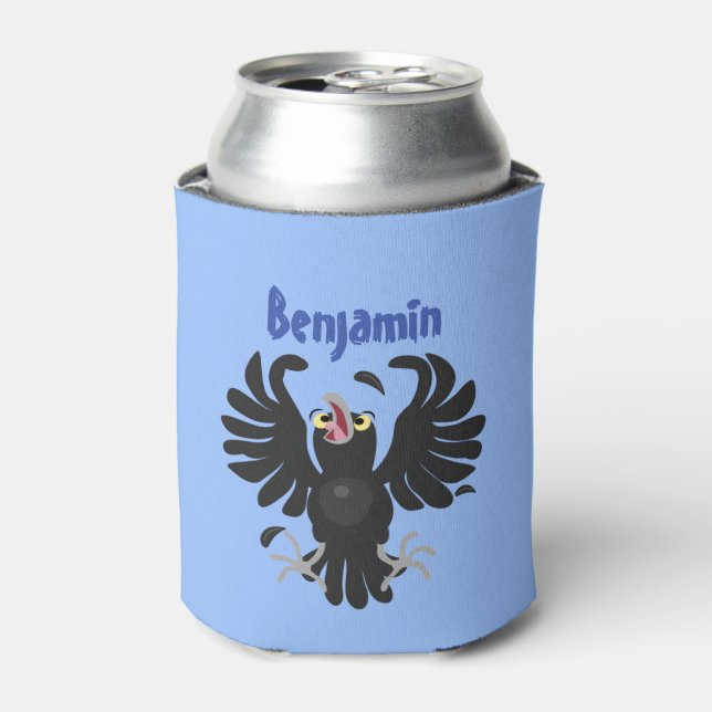 Enfriador De Latas Gracioso ilustracion de personalizado de cuervos l (Lata Anverso)