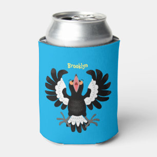Enfriador De Latas Gracioso ilustracion de personalizado magpie austr