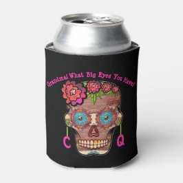 Enfriador De Latas Gracioso Monogramo Sugar Skull