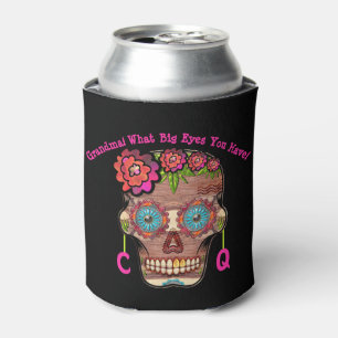 Enfriador De Latas Gracioso Monogramo Sugar Skull
