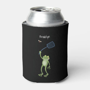 Enfriador De Latas Gracioso personalizado de la mosca de la sartén ve