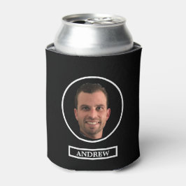 Enfriador De Latas Gracioso Personalizado foto Groomsman regalo negro