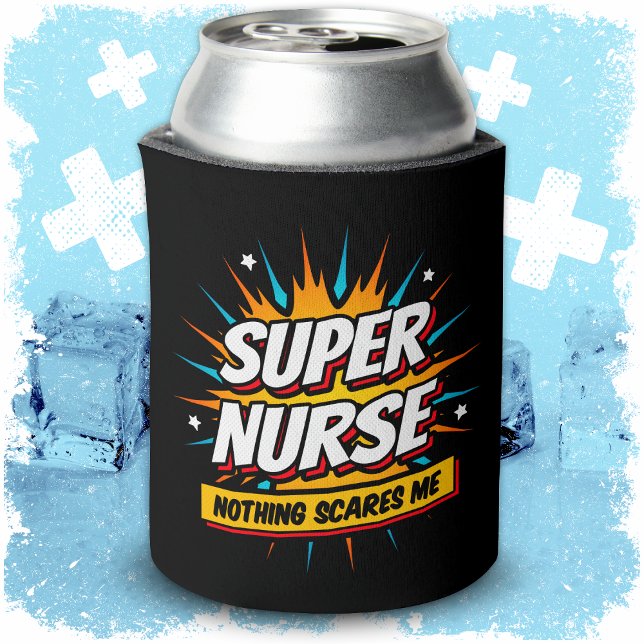 Enfriador De Latas Gracioso reconocimiento a superhéroe sarcástico (Subido por el creador)