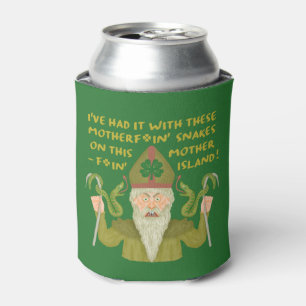 Enfriador De Latas Gracioso Saint Patrick's Day Snakes Chiste Green I