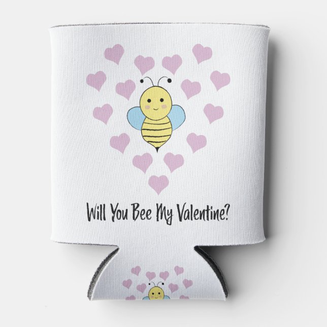 Enfriador De Latas Gracioso Serás Mi Valentín (Anverso)