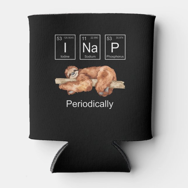 Enfriador De Latas Gracioso Sloth de Ciencia (Anverso)