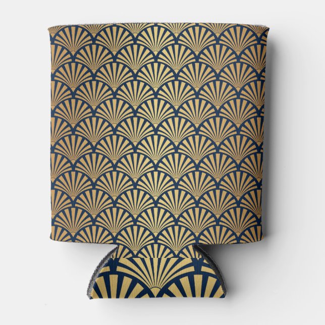 Enfriador De Latas Gradiente dorado: Art Deco sin foco (Anverso)