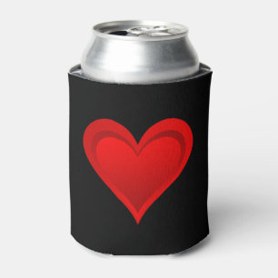 Enfriador De Latas Gradientes CORAZÓN DE AMOR ROJO + tu texto e ideas