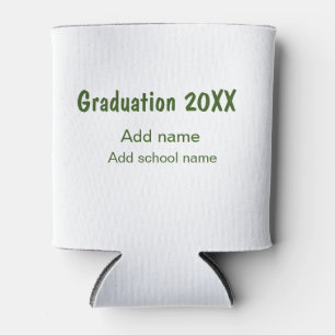 Enfriador De Latas Graduación 20XX añadir nombre de año escuela verde