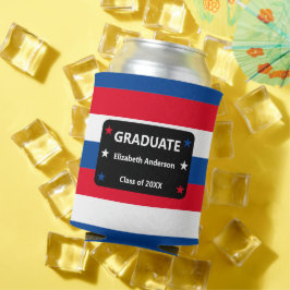 Enfriador De Latas Graduación de Estrellas y Tiras Patrióticas