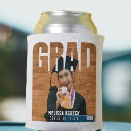 Enfriador De Latas Graduación de foto de grado en blanco