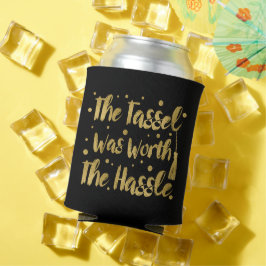 Enfriador De Latas Graduación de Tassel Faux Gold