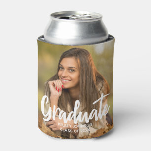 Enfriador De Latas Graduación Foto Negrita Personalizado de guiones G