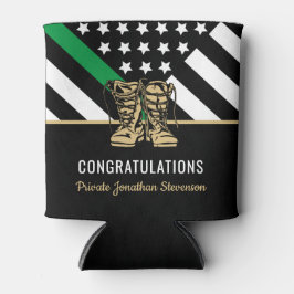 Enfriador De Latas Graduación militar de la delgada bandera de la lín