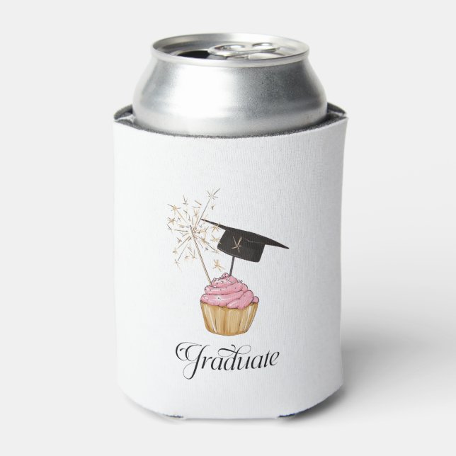 Enfriador De Latas Graduación Rosa Graduada Graduada Graduada (Lata Anverso)