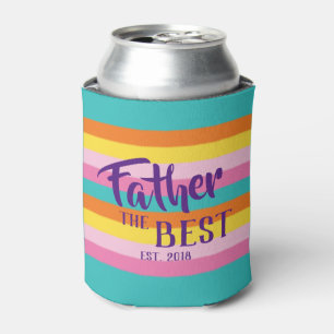Enfriador De Latas Gráfica de bandas de arcoiris divertida personaliz