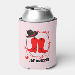Enfriador De Latas Gráfica del tema del baile de la cola de Cowgirl B