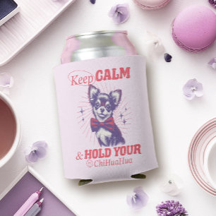 Enfriador De Latas Gráfico retro Bowtie Chihuahua - Cita tranquila