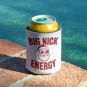 Enfriador De Latas Gran Energía de Nick Santa Divertido Chiste Navide