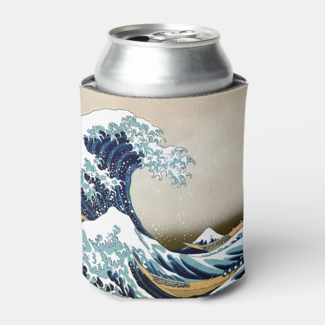 Enfriador De Latas Gran ola restaurada de Kanagawa por Hokusai (Lata Anverso)