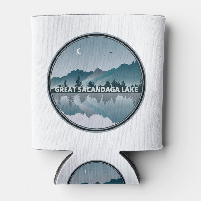 Enfriador De Latas Gran Reflexión del Lago Sacandaga Nueva York (Anverso)