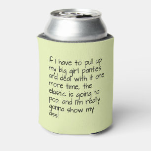 Enfriador De Latas Grandes Chicas verdes dicen nombre personalizado