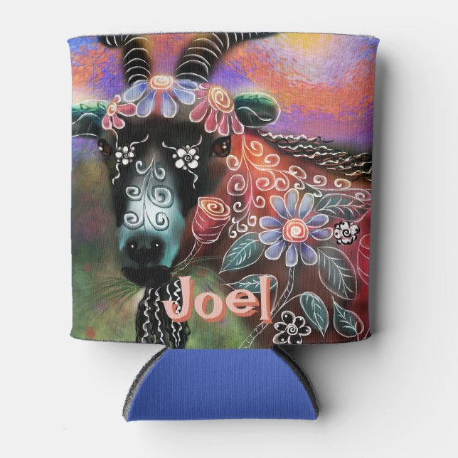 Enfriador De Latas Granja de cabra floral caprina caprina capilar cap (Anverso)