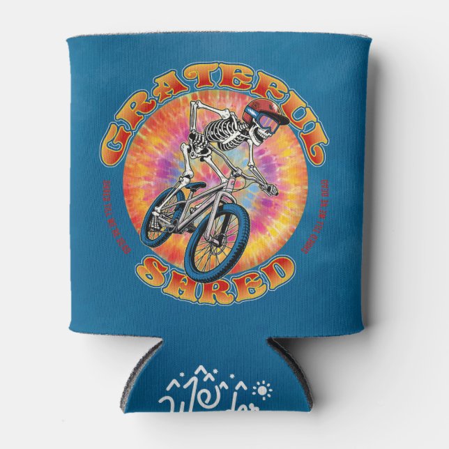 Enfriador De Latas GRATEFUL SHRED ... "shred till we're dead" biking (Anverso)