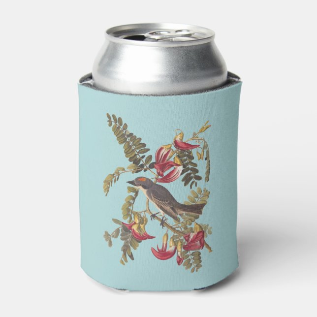 Enfriador De Latas Gray Kingbird y Biblia Verse (Lata Anverso)