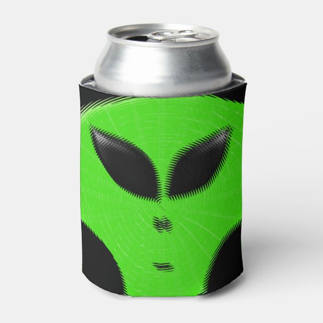Enfriador De Latas Green Alien Head (Lata Anverso)