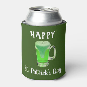 Enfriador De Latas Green Beer Glass Happy St. Patrick's day Fiesta