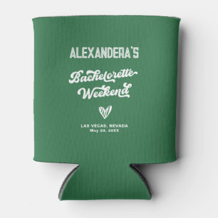 Enfriador De Latas Green Camp Bachelorette Party Favor