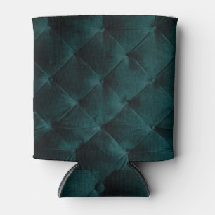 Enfriador De Latas Green de terciopelo: Elegancia textil malaquita