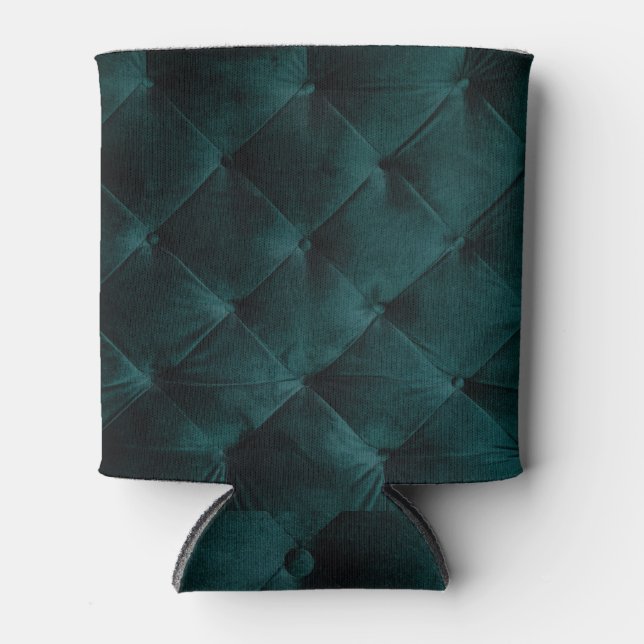Enfriador De Latas Green de terciopelo: Elegancia textil malaquita (Anverso)