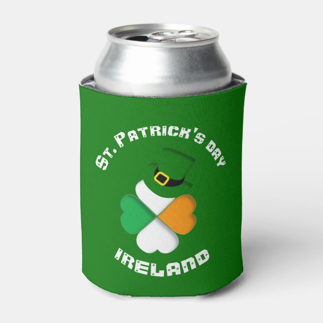 Enfriador De Latas Green del Día de San Patricio (Lata Anverso)