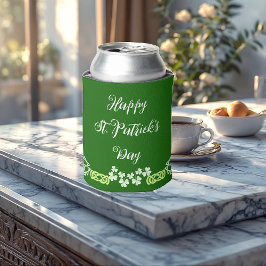 Enfriador De Latas Green Shamrock Happy St Patricks Day Fiesta Lucky