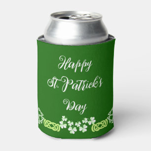 Enfriador De Latas Green Shamrock Happy St Patricks Day Fiesta Lucky