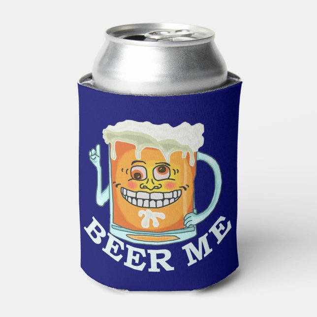 Enfriador De Latas Grinning Personalizado Mug (Lata Anverso)