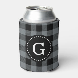 Enfriador De Latas Gris Carbón Bufalo Negro Cuadro de Vichy 1I Monogr