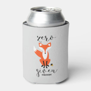 Enfriador De Latas Gris divertido dado Fox cero del retruécano