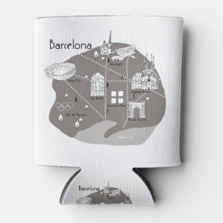 Enfriador De Latas Gris Poster de Barcelona