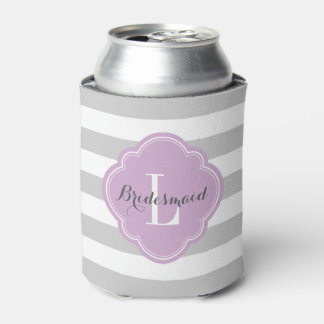 Enfriador De Latas Gris y púrpura en las bandas de adormidera Monogra