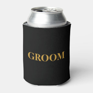 Enfriador De Latas GROOM Para Él Boda Negro