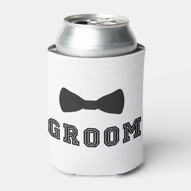 Enfriador De Latas GROOM Para Él Refrigerador de bebidas Boda (Lata Anverso)