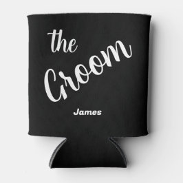 Enfriador De Latas Groom's Wedding Custom Top Hat and Bow Tie